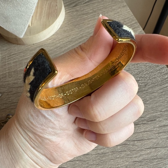 Braided Black and Cream  Bracelet - Picture 3 of 4